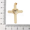 Brass Micro Pave Clear Cubic Zirconia Pendants KK-A212-06I-G-3
