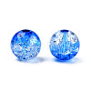 Transparent Crackle Acrylic Beads CACR-N002-21-4