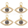 8Pcs Rack Plating Brass Cubic Zirconia Pendants KK-BBC0023-62-1