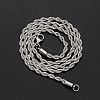 304 Stainless Steel Rope Chain Necklaces NJEW-T012-03-51-S-2