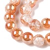 Electroplated Crackle Glass Beads Strands X-EGLA-N014-10mm-01-3