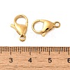 Ion Plating(IP) 304 Stainless Steel Lobster Claw Clasps X-STAS-AB15-G-01-3