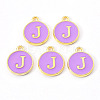 Golden Plated Alloy Enamel Charms ENAM-S118-10J-2
