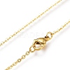 Brass Micro Pave Clear Cubic Zirconia Pendant Necklaces NJEW-A127-16G-3