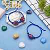 Adjustable Braided Nylon Cord Macrame Pouch Bracelet Making AJEW-SW00013-09-4