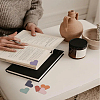 6Pcs 6 Colors PU Imitation Leather Bookmarks AJEW-LP0004-97-3