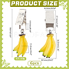 Banana Resin Imitation Fruit Tablecloth Weights HJEW-PH01938-2