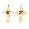 Brass Glass Pendants KK-P353-12G-03-1