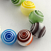 Handmade Millefiori Glass Round Beads Strands X-LK-R004-94-1