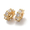 Brass Micro Pave Cubic Zirconia Beads KK-H442-56G-1