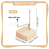 Square Wooden Crystal Rock Display Easels with Iron Holder ODIS-WH0038-28A-P-2