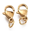 Ion Plating(IP) 304 Stainless Steel Lobster Claw Clasps X-STAS-G240-01E-G-2