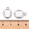304 Stainless Steel Pendant Cabochon Settings STAS-T067-11P-3