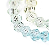 Gradient Color Baking Paint Glass Bead Strands DGLA-A039-T2mm-A012-3