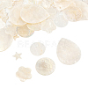 56Pcs 5 Styles Natural Capiz Shell Pendants SHEL-FS0001-08-3
