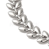 Brass Leaf Link Chain Bracelets for Women BJEW-L685-05P-2