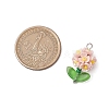 Glass Seed Beaded Flower Pendants X1-PALLOY-MZ00521-01-2