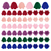 60Pcs 6 Colors Flocky Acrylic Beads MACR-PH0001-55-1