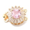 Brass Micro Pave Clear Cubic Zirconia Box Clasps LS-KK-E052-01A-G02-1