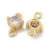 Rack Plating Brass Pave Clear Cubic Zirconia Links KKB-L215-047A-LG-2