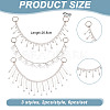 Brass Glass Rhinestone Shoe Decoration Chain FIND-GO00008-2