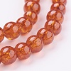 Spray Painted Crackle Glass Beads Strands CCG-Q001-6mm-09-3