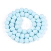 Frosted Opaque Glass Beads Strands GLAA-T032-P8mm-MBB10-2
