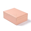 PU Imitation Leather Jewelry Organizer Box with Lock LS-CON-P016-B02-3
