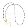 Braided Polycotton Cord Necklaces Making MAK-F038-B16-G-1