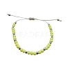Glass & Brass Round Beads Braided Bead Bracelets RD6595-15-1