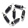 Bullet Synthetic Blue Goldstone Pointed Pendants X-G-F295-03H-1