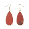 Natural Gemstone Teardrop Dangle Earrings EJEW-G331-01G-4
