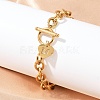 Golden 304 Stainless Steel Charm Bracelets NJEW-K284-01G-M-3