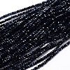 Faceted Rondelle Half Rainbow Plated Electroplate Glass Beads Strands EGLA-M006-2mm-A04-1