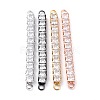 Brass Clear Square Cubic Zirconia Links Connectors ZIRC-G170-22-1