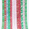Printed Polyester Grosgrain Ribbon For Christmas SRIB-X0002-01-4