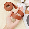 2M Flat Double Face Lychee Pattern Imitation Leather Band LC-WH0010-01A-04-3