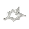 304 Stainless Steel Bat Wings Heart Links Connector Charms X-STAS-S186-13P-2