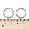 Tarnish Resistant 304 Stainless Steel Huggie Hoop Earrings EJEW-F111B-19mm-P-3