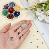 350Pcs 7 Styles Natural Amethyst & Lapis Lazuli & Blue Spot Jasper & Green Aventurine & Yellow Tiger Eye & Yellow Jade & Red Jasper Chakra Beads G-PA0001-93A-3