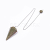Natural & Synthetic Mixed Stone Hexagonal Pointed Dowsing Pendulums G-T097-07-2