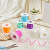 6 Rolls 6 Colors PVC Plastic Rattan Wicker Strips DIY-CY0001-96-3