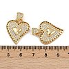 Brass Micro Pave Cubic Zirconia Pendants ZIRC-I367-07G-15-3