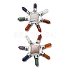 Natural Mixed Stone Pyramid & 7 Chakra Points Energy Generator DJEW-K011-A-1
