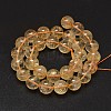 Round Natural Citrine Beads Strands G-K068-12-12mm-2