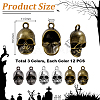36Pcs 3 Colors Tibetan Style Alloy Pendants FIND-GA0008-10-2