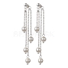 Natural Pearl Front Back Stud Earrings EJEW-TA00353-1