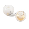 Opaque Spray Painted Glass Beads GLAA-G118-01K-2
