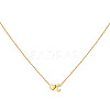 Simple Style Adjustable 316L Surgical Stainless Steel Heart and Initial Pendant Necklaces for Women WG95AEF-03-2