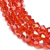 Transparent Electroplate Glass Beads Strands LS-EGLA-A039-T3mm-B14-3